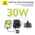 Baseus QPow2 20000mAh Digital Display Fast Charge Power Bank 30W With Built-in Dual Type-C Cable - Black